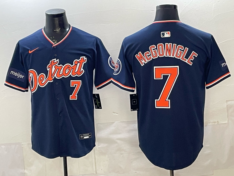 Men Detroit Tigers #7 McGonigle blue Nike 2026 MLB Jersey 0401007->->MLB Jersey